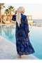 Women's Viscose Patterned Comfortable Fit Hijab Dress - 2