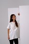 Maternity Zippered Breastfeeding Detailed Short Sleeve Combed Cotton Crew Neck Oversize T-Shirt Ecru