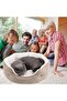 Extra Soft Cat Bed Large, Round Puppy Bed with Pillow for Joint & Muscle Support, Non-Skid Cat Sleeping Bed, Machine Washable Pet Bed - 7