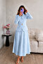 Gold Single Button Notched Lapel Jacket and Trousers Double Blazer Suit - 5