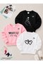Winter Unisex Black, Pink, White 3-Piece Sweatshirt Sets for Girls, Boys, and Adults