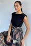 Women's Skirt Chiffon Dress with Gold Belt Accessory - 2