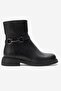 Zarko Women's Genuine Leather Boots with Accessory Detail in Black - 2