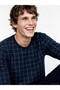 Navy Blue Regular Fit Men's Pajama Set