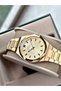 Special Design Gold Color 5 Atm Water Resistant Complete Steel 24 Months Warranty Women Wristwatch 2155Rms - 2