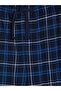 Navy Blue Regular Fit Plaid Men's Pajama Bottoms - 6