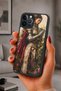 حافظة مقاومة للصدمات متوافقة مع هاتف iPhone 12 Pro Max مع حماية للكاميرا بنمط الفرس الأحمر