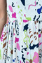 Women's Adjustable Strap Back Elastic Patterned Dress - 4