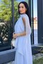 Perry Women's Layered Dress with Shoulder Shawl Detail - 3
