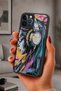 حافظة مقاومة للصدمات متوافقة مع هاتف iPhone 12 Pro Max مع حماية للكاميرا بنمط الجرافيتي