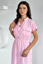 Women's Front Snap Detailed Elastic Waist Dress - 2