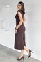 Women's V-Neck Waist Gathered Dress - 5