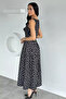 Pleated Polka Dot Dress - 4