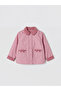 Pink Shirt Collar Girls' Coat - 2