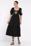 Women's Square Collar Embroidered Dress