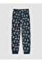 Lcw Kids Navy Blue Stumble Guys Printed Boys' Pajama Set - 5