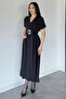 Women's Tencel Fabric Double-Breasted Collar Belted Dress