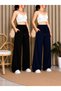 2 Pieces (Black-Navy Blue) the New Level of Comfort with Oversize Sweatpants