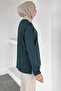 Stoned Tesettür Mother's Combed Cotton Blouse - 3