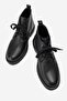 Partilla Women's Genuine Leather Lace-Up Boots Black - 4