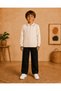 7-15 Years Old Boys' Polo Collar Half Zipper Self-Patterned Long Sleeve Knitwear Sweater - 2