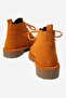 Partilla Women's Genuine Leather Lace-Up Boots Orange Suede - 3