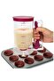 Purple Batter Dispenser for Cupcakes, Pancakes, Cookies, and Waffles – Easy-Pour Measuring Cup & Cream Separator Baking Tool