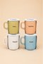 Manifest Form Art Mug Ceramic Mug Cup with Text Detail Matte Textured - 4