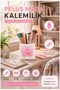 Light Pink Desktop Plush Pen Holder 1 Piece Pp-283 Colorful Desk Top Pen Holder Organizer Plastic Office