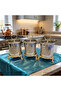 3-Piece Engraved Patterned Metal Jar & Spice Container Set (Sugar Bowl/Candy Bowl) Gold - 5