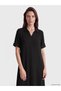 Peak New Season Black Polo Collar Slit Dress - 2