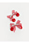 Mixed Cherry Figured Gingham Patterned 2-Piece Buckle - 3