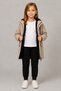 Girl's Stone Color Hooded Long Parka with Fur Inside, Water Repellent - Windproof, Winter Coat-Parka - 3