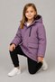 Girl's Lilac, Hooded, Fur Inside, Long Parka, Water Repellent - Windproof, Winter Coat-Parka - 4