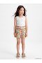 Ecru Floral Girls' Shorts and Belt