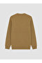 Özmarka New Season Yellow Crew Neck Men's Thick Sweatshirt - 7