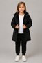 Girl's Black, Hooded, Fur-Lined, Long Parka, Water Repellent - Windproof, Winter Coat-Parka - 4