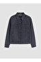 Özmarka New Season Gray Loose Fit Men's Jean Jacket - 5