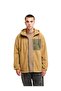 Men's Brown Clean Coast Fz Hood Fleece