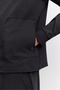 Men's Black Stand Collar Zippered Meter Printed Technical Fabric Sweatshirt with Inner Lining A62Y1226 - 3