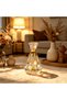 Luxury Faceted Glass Essential Oil Bottle, Refillable Perfume Container with Gold Accent, Home Fragrance Oil Dispenser, Aromatherapy Drop Bottle for Living Room Decor. - 3