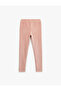 Basic Long Velvet Leggings with Elastic Waistband - 2