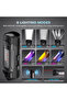 Li-Polymer Battery black Rechargeable EDC Flashlight with Adjustable Magnetic Hook, UV & Side Light, - 5