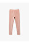 Basic Long Velvet Leggings with Elastic Waistband