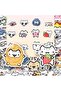 72PCS 72PCS Line Kitten Daily Graffiti Stickers Cute Cat Cartoon Sticker for Phone Computer Notebook