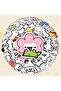 72PCS 72PCS Line Kitten Daily Graffiti Stickers Cute Cat Cartoon Sticker for Phone Computer Notebook - 2