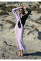 Black/Lilac Satin Shirt - 5