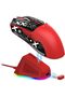 ماوس ألعاب لاسلكي خفيف الوزن X11 مع قاعدة شحن RGB ثلاثي 2.4 جيجا هرتز/USB نوع C سلكي/بلوتوث بدقة 22