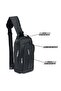 Premium Chest Crossbody Bag Small Shoulder Backpack for Men ( BLACK ) SBP9057 - 8