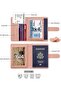محفظة من كاستويف مصنوعة من الجلد للجنسين، بتصميم حديث باللون البنفسجي، مع خاصية حماية RFID - 3